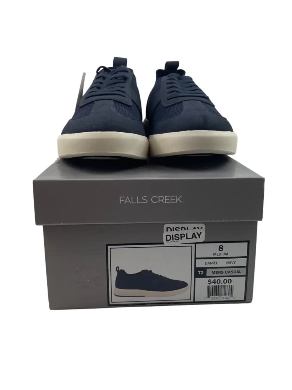 Falls Creek Daniel Mens Size 8 M Navy Blue Casual Shoes Sneakers - Picture 2 of 10